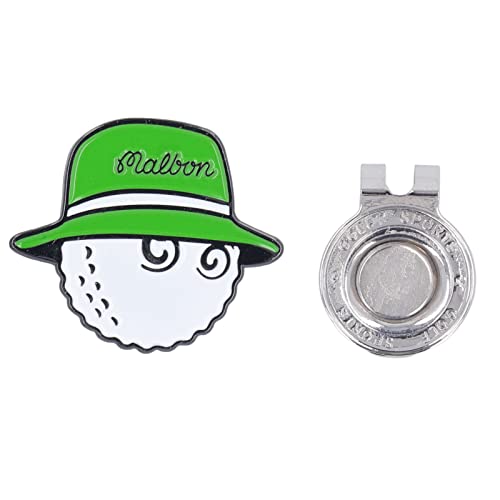 Golfball-Markierungs-Hut-Clips, Abnehmbarer Magnetischer Anti-Rost-Markierungs-Hut-Clip für Damen, Herren, Erwachsene (Green) von Generic