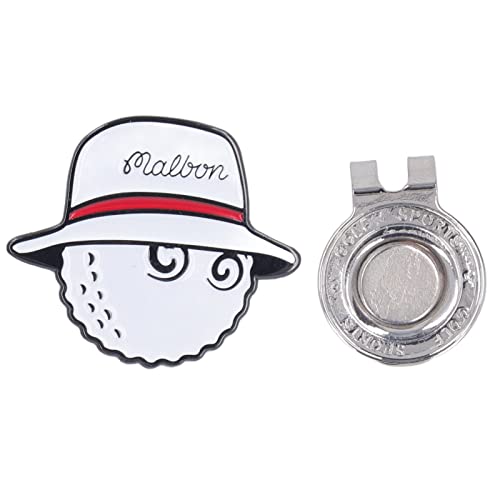 Golfball-Markierungs-Hut-Clips, Abnehmbarer Magnetischer Anti-Rost-Markierungs-Hut-Clip für Damen, Herren, Erwachsene (White) von Generic