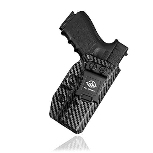 Gun Holster, Carbon Fiber Kydex Holster IWB for Glock 19 19X Glock 25 Glock 44 Glock 45 (Gen 1-5) & Glock 23 Glock 32 (Gen 3-4) - Inside Waistband Carry Accessories Guns Pouch (Black, Right) von Generic