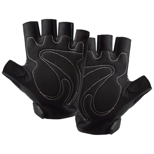 Halbfinger-Fahrradhandschuhe - Gepolsterte Motorradhandschuhe, Fingerlose Anti-Rutsch-Reithandschuhe | Sommer-Schutzhandschuhe Aus Gewebtem Shell, Schweißfest Für Vier Jahreszeiten Zum Rudern Halbfinger-Fahrradhandschuhe - Gepolsterte Motorradhandschuhe, Fingerlose Anti-Rutsch-Reithandschuhe | Sommer-Schutzhandschuhe Aus Gewebtem Shell, Schweißfest Für Vier Jahreszeiten Zum Rudern von Generic