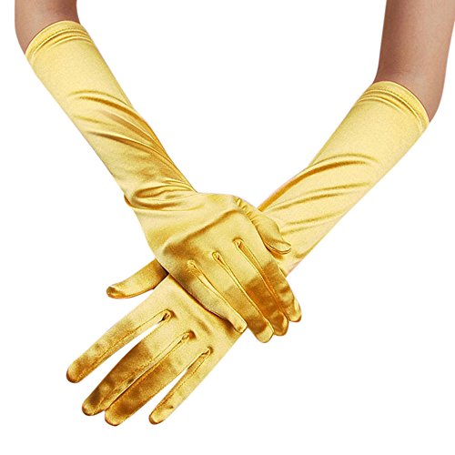 Handschuhe Handschuh aus Satin Party Abschlussball Frauen Brautlänge Evening Opera Handschuh Handschuhe Schwarz Damen Elegant von Generic