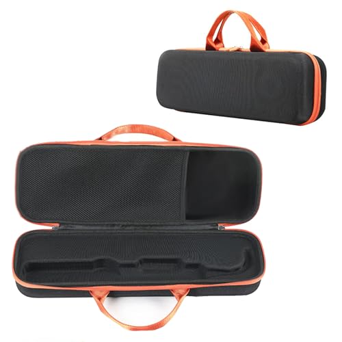 Reise-Hartschalenetui kompatibel mit Dyson Airstrait Haartrockner, Haarglätter und Zubehör, tragbare Schutzhülle, Schwarz und Orange, 17.3 * 5.3 * 3.5 inch, Schützend und tragbar von Generic