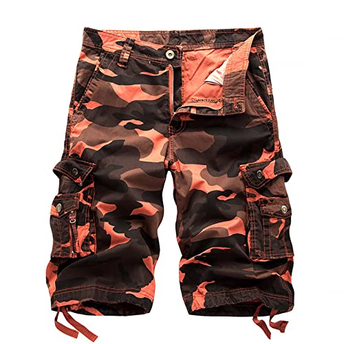 Generic Herren Cargo Shorts Camouflage Freizeit männer Kurze Hose Lose Fit Baumwolle Bermuda Camo Shorts Sommer von Generic