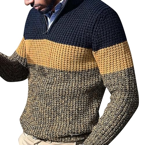 Herren Pullover Winter, Rollkragenpullover mit Reißverschluss Kragen Solid Große Größen Casua Stehkragen Pullover Herren Herbst Winter Warm Soft Classic Einfach Half Zip Fleecepullover Herren Herren Pullover Winter, Rollkragenpullover mit Reißverschluss Kragen Solid Große Größen Casua Stehkragen Pullover Herren Herbst Winter Warm Soft Classic Einfach Half Zip Fleecepullover Herren von Generic