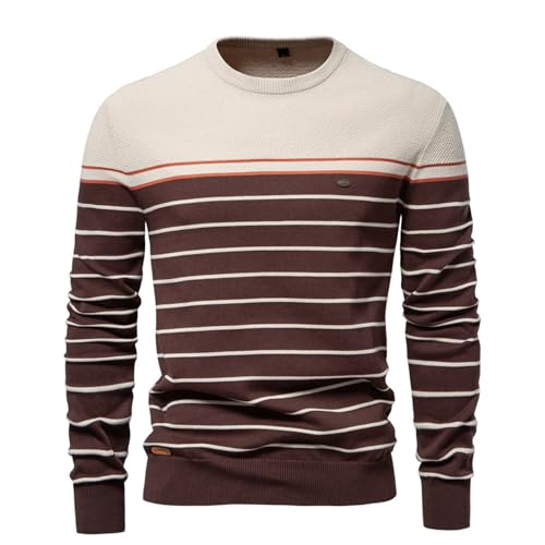 Herren Pullover Winter Warm Fleecepullover Feinstrickpullover, Pullover Herren Baumwolle Sweatshirt Sweater Pulli Winterpullover Schwarzer Langarm Männer von Generic