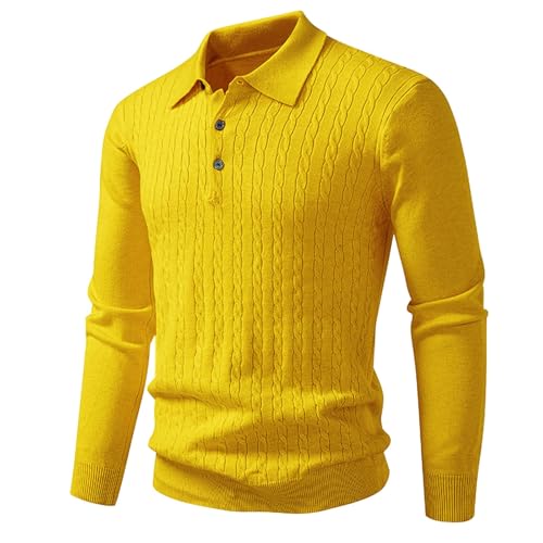 Herren Pullover Winter Warm Fleecepullover Longpullover, Polo Pullover Herren Sweatshirts Sweater Pulli Winterpullover Schwarzer Langarm Männer von Generic