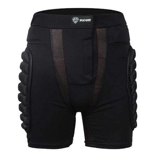 Hüftpolster - Skifahren, gepolsterte Hüftshorts, schützende Hüftpolstershorts | Hüftschutzpolster, bequeme und atmungsaktive Hüftschutzpolsterhose, gepolsterte Herrenshorts für Snowboard, Eislaufen, S von Generic