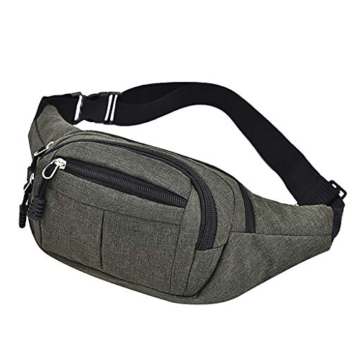 Hüfttaschen Für Gurt Sport und Freizeit Taille für Frauen einfache Fitness Taillenpackungen für Männer Hüfttaschen Für Gurt (Green, One Size) von Generic