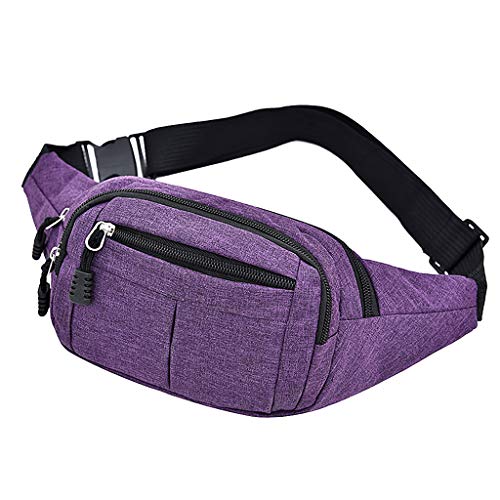 Hüfttaschen Für Gurt Sport und Freizeit Taille für Frauen einfache Fitness Taillenpackungen für Männer Hüfttaschen Für Gurt (Purple, One Size) von Generic