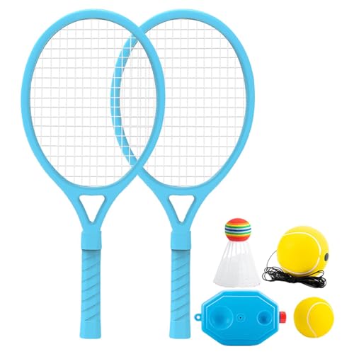Interaktiver Tennis-Trainer-Rebound-Ball, leichter Tennisschläger mit Saitenball, perfekte Übungsausrüstung für Anfänger, Kinder, lustige Eltern-Kind-Aktivitäten von Generic