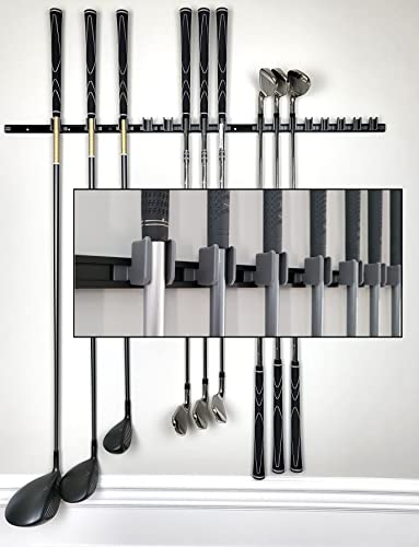 [JINTECH] Golfschlägerhalter, Wandaufhänger, Rack, Halterung, Organizer, für 16 Schläger auf 91,4 cm Aluminiumgestell (alle Köpfe oben) von Generic