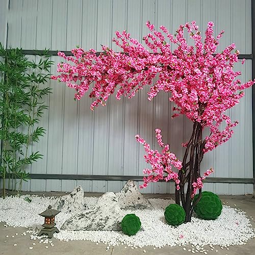 Japanese Artificial Cherry Blossom Tree Large Simulation Plant Wishing Tree Handmade Silk Flower for Office Bedroom Living Party DIY Wedding Decor 1.5 * 1m/4.9x3.2ft von Generic