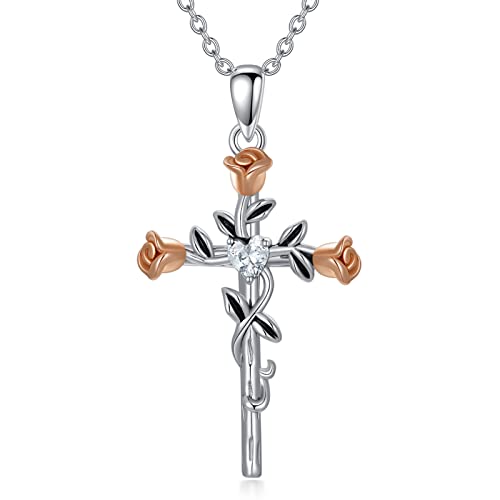 KELIEQA Silver Cross Evil Eye Hebräisch Chai Mond Sonne Claddagh Ankerkompass Stethoskop Tennis Schläger Ballerina Mutter Anhänger Juweliergeschenke für Frauen Mädchen von Generic