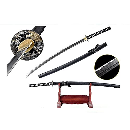 Katana Damast Schwert scharf echt zum Training Metall Damast Stahl 1045 Samurai 100% handgefertigt Nur für Erwachsene - 18 Jahre erforderlich SW-9262 von 57 SPECIAL REPLICAS