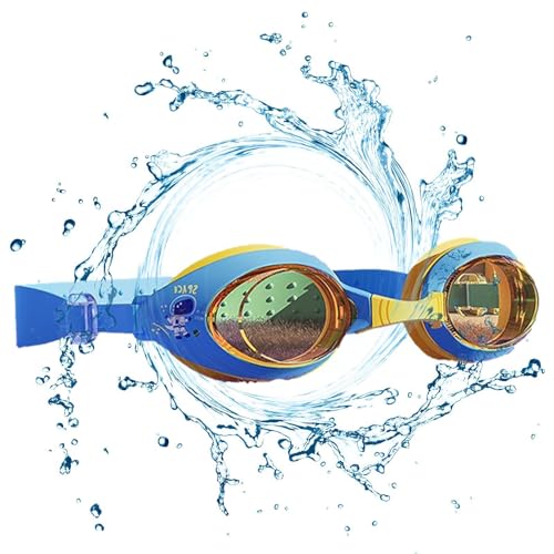 Kinder-Wasserbrille, Schwimmbrille für Kinder | Weiche, hochauflösende Kinder-Schwimmbrille aus Silikon | Niedliche rutschfeste Wasserbrille, elastische, bequem sitzende Tauchausrüstung für von Generic