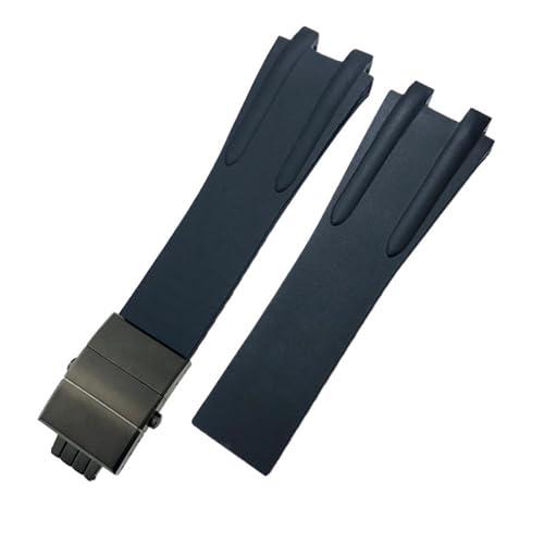 LFCKVX Convex Silicone Rubber Watch Strap 26mm Fit for Athens Watchband Folding Buckle Men Sports Waterproof Bracelets von Generic