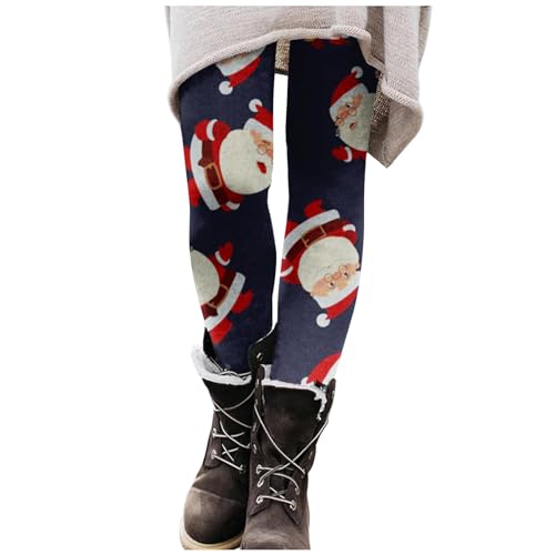 Leggins Damen Blickdicht - Weihnachten Hose Damen Aufdruck Yogahose Lang Sport Große Größen Mode Weihnachtsstrumpfhose Weiches Stretch Tights Schneemann Bequem Bauchkontrolle Gymnastikhose von Generic