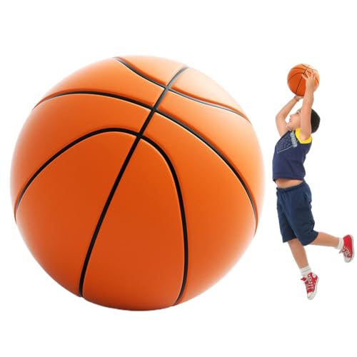 Leiser Basketball, Schaumstoffbasketball | Silent Ball Trainingsball PU 3D Basketballball,Mute Basketball, High-Density-Schaumstoffball für Kinder, Jugendliche und Erwachsene zum Üben von Generic