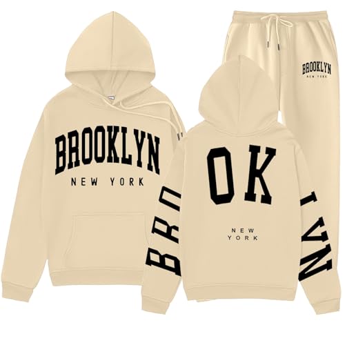 Lounge Set Damen Baggy Trainingsanzug, Trening Kapuzenpullover Oversize Autumn Trainingsanzug Freizeitanzug Sportlich Jogginganzug Partnerlook Pärchen Tracksuit Freizeit Sport Outfit Jogginganzüge von Generic