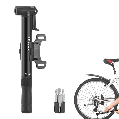 Luftpumpe für Fahrrad, Fahrradreifenpumpe - Tragbarer Hochdruck-Ballpumpen-Inflator mit 80 psi | Tragbare Ballpumpe, Fahrrad-Standpumpe für Outdoor-Fahrradzubehör von Generic