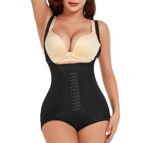 MMRTDJDR Kompression Butt Lifter Side Bodysuit Einstellbarer Gürtel Frontierreihe Frauen Körper Shaper Polyester Spandex Nylon Tailentrainer Weste von Generic