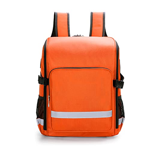 Mehrzweck-Rucksack, große Tasche für Ersthelfer, Trauma-Erste-Hilfe-Sets, Aufbewahrungstasche mit Griff für Rettungssanitäter, Heimpflege, Orange von Generic