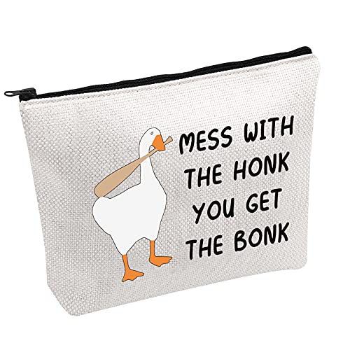 Mess with The Honk You Get The Bonk Kosmetiktasche Untitled Goose Game Lover Geschenk, Mess With the Honk B, von Generic