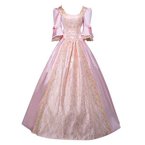 Mittelalter Kleid Renaissance Kleid Damen Weitschwingender - Festlich Dress Viktorianisches Partykleid Prinzessin Kleider Herbst Freizeitkleider Retro Abendkleid Bequem Vampirkleid von Generic