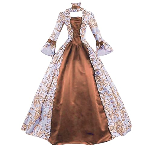 Mittelalter Kleid Renaissance Kleid Damen Weitschwingender - Viktorianisches Dress Prinzessin Kleider Festlich Partykleid Retro Freizeitkleider Herbst Abendkleid Soft Vampirkleid von Generic