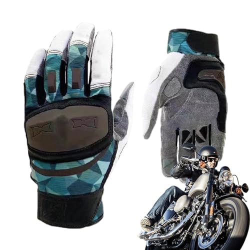 Motorradhandschuhe für Herren, Reithandschuhe für Herren | Straßenrenn-Motorradhandschuhe | Fahrradhandschuhe Vollfingerhandschuhe, atmungsaktive Reithandschuhe Touchscreen für Männer Frauen von Generic