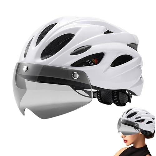 Mountainbike-Helme,Fahrrad-Reithelme,Fahrradhelme mit Rücklicht-Magnetbrille - Verstellbare Fahrradhelme mit Magnetbrille, atmungsaktive Fahrradhelme für Männer, Frauen, Erwachsene von Generic