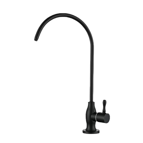 NBYGSC Retro -Wasserfilter -Hahn mit Schwanenhalsdesign Edelstahl Einer kaltes Küchenspüle Zapfhaken in schwarzer Farbe von Generic