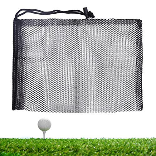 Nylon-Netze Mesh-Beuteltasche - 50 Golf Tennisbälle Tragetasche Aufbewahrungstasche | Nylon-Mesh-Golftasche Mit Kordelzug, Golfbälle, Aufbewahrungshalter, Golfzubehör von Generic