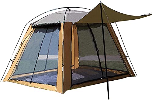 Outdoor-Zelt, Camping-Gaze, atmungsaktives Outdoor-Zelt, Kuppelzelt, Campingzelte, Sonnenschutz, vierseitige Tür, Fenster, atmungsaktiv, für 3 bis 4 Personen, Angelzelt von Generic