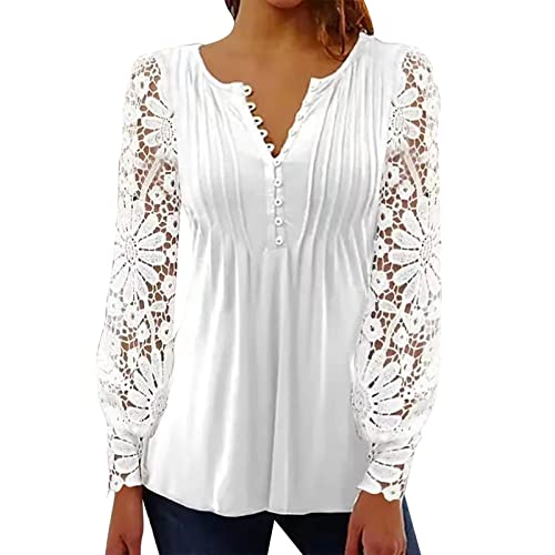 Oversized T-Shirt Damen Langarm Rundhalsausschnitt Oberteil Langarm T Shirt Shirt Langarm Damen Schwarz Lässig Lose Basic Oberteil T-Shirt von Generic