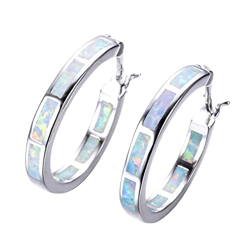 Persönlichkeit Multi -Color Fire Opal Ohrring Hoop f fein von Generic