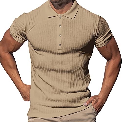 Poloshirt Herren Kurzarm Slim Fit Polohemd Golf T-Shirt Basic Baumwolle Tennis Poloshirts Sport von Generic