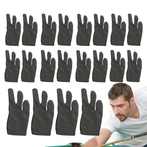 Poolhandschuhe | Billard-Pool-Handschuhe mit 3-Finger-Design | Snooker-Sporthandschuhe, für die Linke und rechte Hand Billardzubehör Zeigen Sie Billard-Fingerlose Handschuhe Snooker-Handzubehör an von Generic