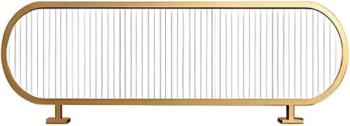 Privatsphäre Screen -Panel für Essbereiche, Striped Matte Glass Restaurant Counttop Screen Partition Restaurant Table Top -Separator (Gold, 120 x 30 cm) von Generic
