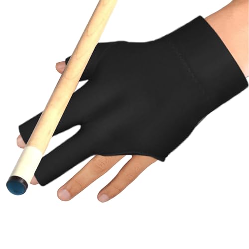Professionelle Poolhandschuhe Billard,Billardtischhandschuhe,3-Finger-Billard-Fingerhandschuhe - Atmungsaktive elastische Billardhandschuhe, universelle 3-Finger-Queue-Sporthandschuhe, Billardzubehör von Generic