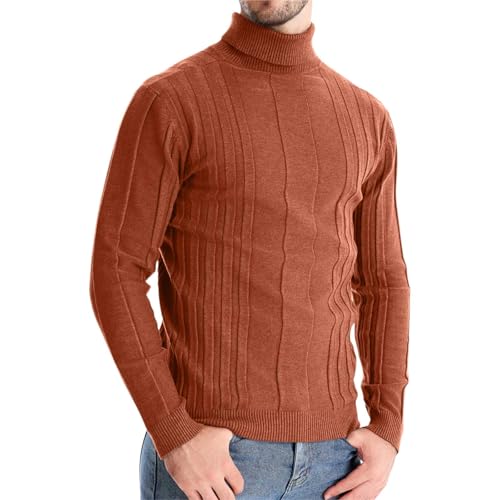 Pullover Herren Rollkragenpullover, Langarm Regular Fit Stehkragen Freizeit Rollkragen Elegant Winterpullover Pulli Sweater Fleecepullover Herren für Outdoor Wander Trekking von Generic