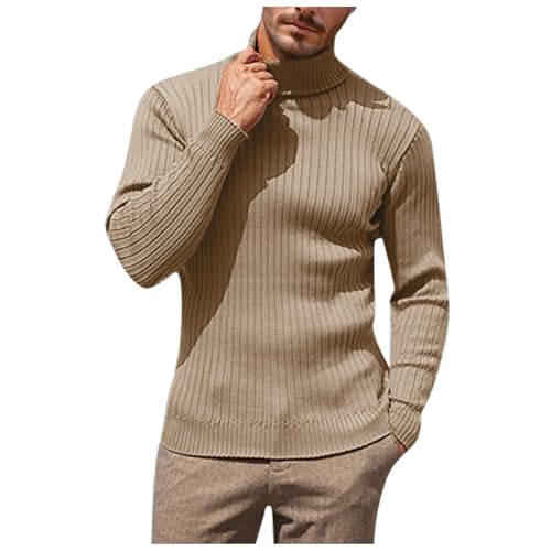 Pullover Herren Winter Warm Strickpullover Fleecepullover, Schwarzer Pullover Herren Sweatshirt Sweater Pulli Winterpullover Schwarzer Langarm Männer von Generic