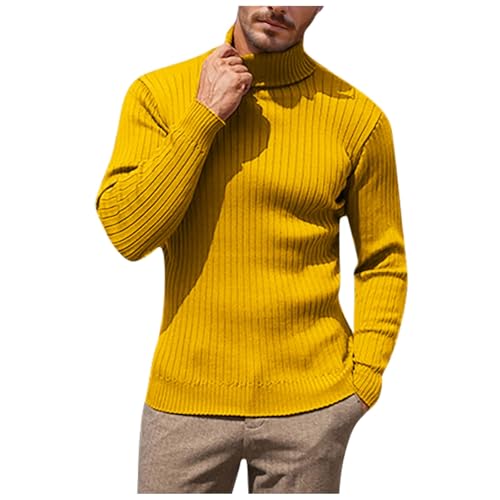Pullover Herren Winter Warm Strickpullover Fleecepullover, Schwarzer Pullover Herren Sweatshirt Sweater Pulli Winterpullover Schwarzer Langarm Männer von Generic
