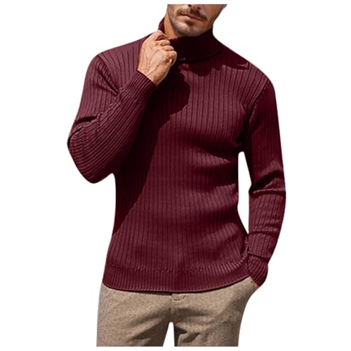 Pullover Herren Winter Warm Strickpullover Fleecepullover, Schwarzer Pullover Herren Sweatshirt Sweater Pulli Winterpullover Schwarzer Langarm Männer von Generic
