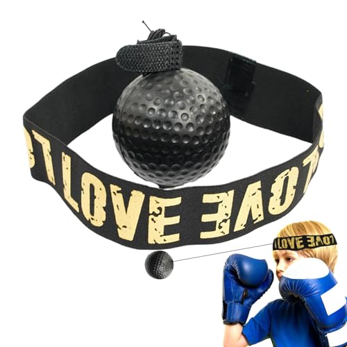 Punchingball – Reflexball-Set, Boxball-Ausrüstung aus PU-Material, dynamische Reflex-Trainingsausrüstung | Platzsparender Hand-Auge-Koordinationsball mit Stirnband-Set, langlebiger Kopfbewegungsball f von Generic