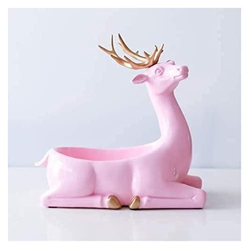 RLKHXBS Tabletop Statue Harzhirsch Figur Key Telefon Storage Box Desktop Ornamente Home Dekoration Zubehör Gartendekoratuen Statuen von Generic