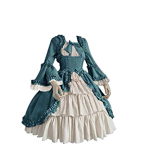 Renaissance Kleid Damen, Mittelalter Kleid Damen Weitschwingender Festlich Dress Prinzessin Kleider Viktorianisches Partykleid Herbst Freizeitkleider Retro Abendkleid Bequem Cocktailkleid von Generic