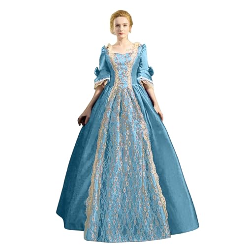 Renaissance Kleid Damen, Mittelalter Kleid Damen Weitschwingender Festlich Dress Viktorianisches Partykleid Prinzessin Kleider Herbst Freizeitkleider Retro Abendkleid Soft Vampirkleid von Generic