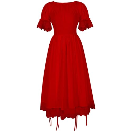 Renaissance Kleid Damen Mittelalte Kleid, Viktorianisches Dress Prinzessin Partykleid Retro Kleider Sexy Freizeitkleider Festlich Abendkleid Bequem Trachtenkleid für Halloween-Partys​​ von Generic