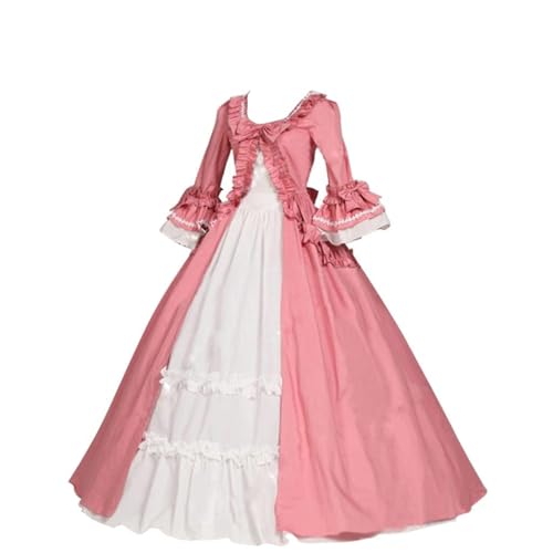 Renaissance Kleid Damen Weitschwingender Mittelalter Kleid, Prinzessin Dress Viktorianisches Kleider Festlich Partykleid Herbst Freizeitkleider Retro Abendkleid Bequem Cocktailkleid von Generic